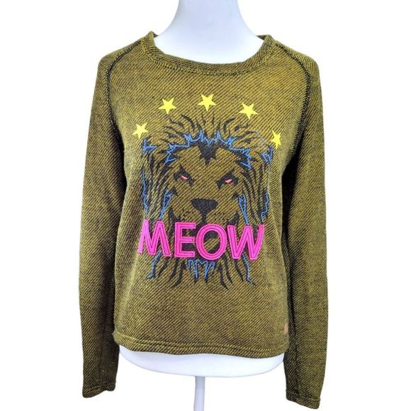 Numph Graphic Lion Pullover Sweater - Picture 1 of 6